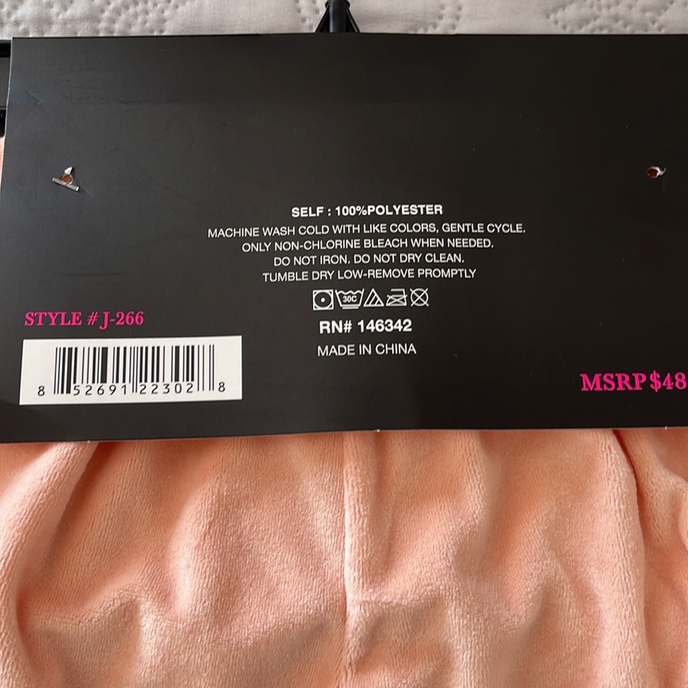 Pink velour, jogger pants, brand new - Picture 2 of 2